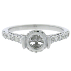 0.44ct 18k White Gold Diamond Semi-mount Ring