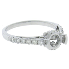 0.44ct 18k White Gold Diamond Semi-mount Ring
