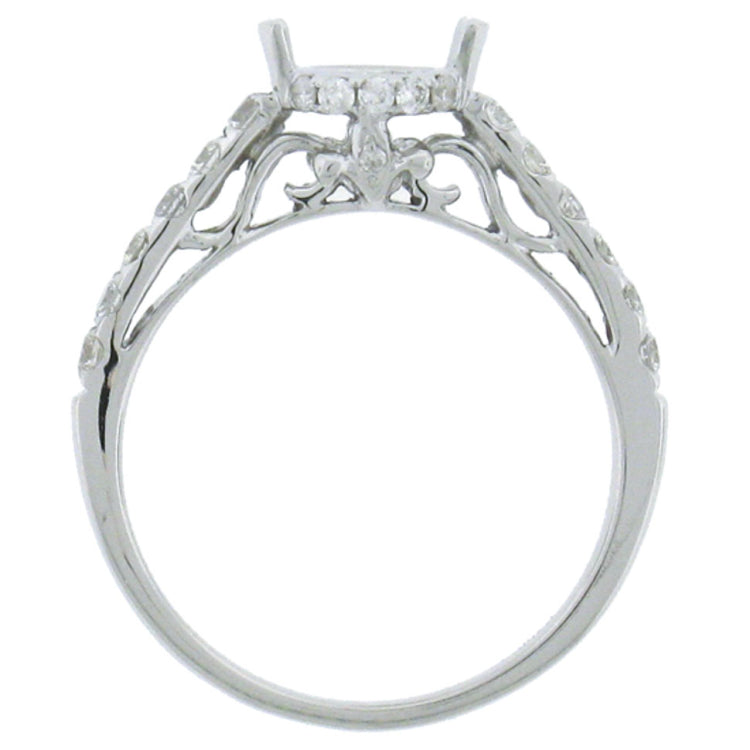 0.44ct 18k White Gold Diamond Semi-mount Ring