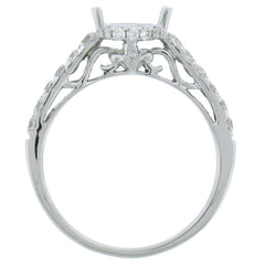 0.44ct 18k White Gold Diamond Semi-mount Ring