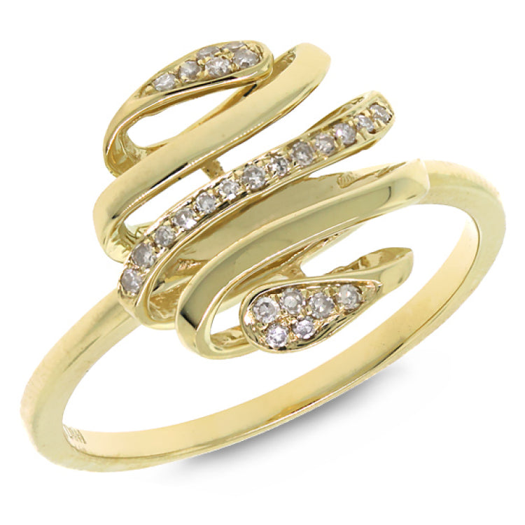 0.08ct 14k Yellow Gold Diamond Lady's Ring