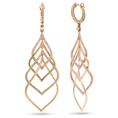 1.31ct 18k Rose Gold Diamond Earring