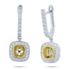 0.53ct 14k Two-tone Diamond Semi-mount Earring