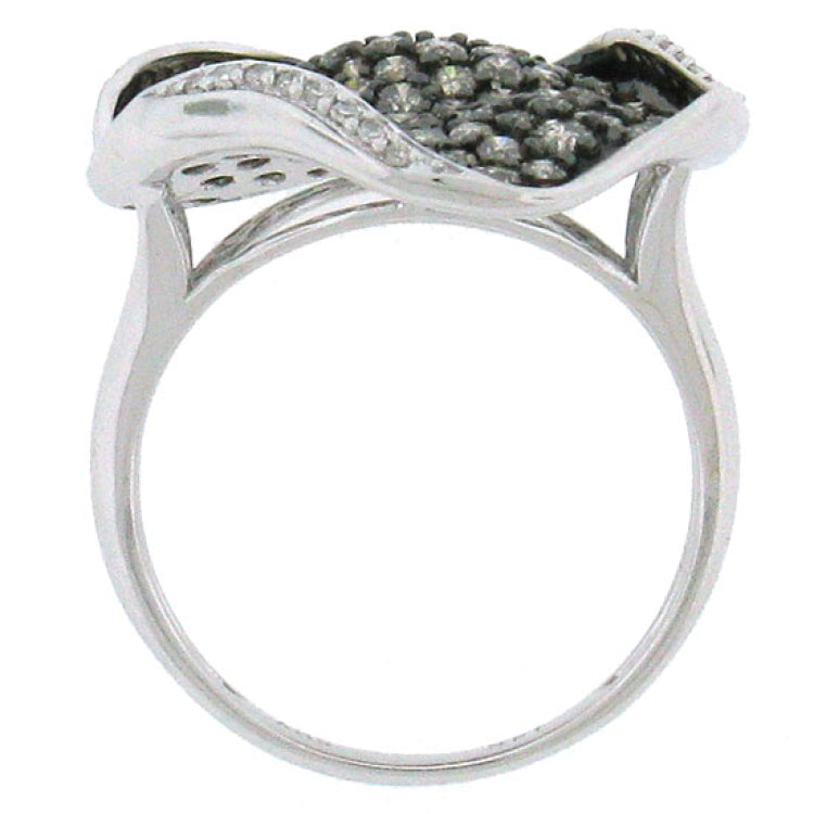 2.13ct 14k White Gold White & Champagne Diamond Ring