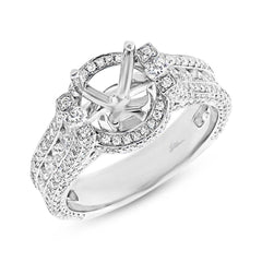 1.80ct 18k White Gold Diamond Semi-mount Ring Size 7
