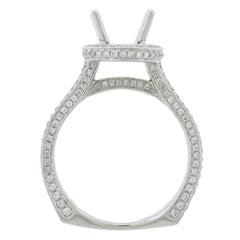 1.60ct 18k White Gold Diamond Semi-mount Ring Size 7