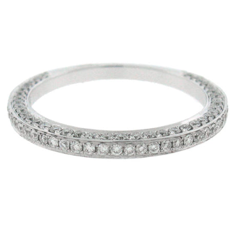 0.60ct 18k White Gold Diamond Lady's Band Size 7