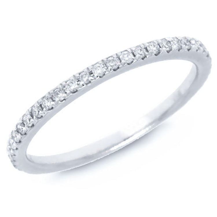 0.24ct 14k White Gold Diamond Lady's Band