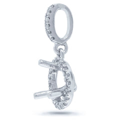 0.11ct 14k White Gold Diamond Semi-mount Pendant