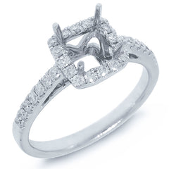 0.37ct 14k White Gold Diamond Semi-mount Ring