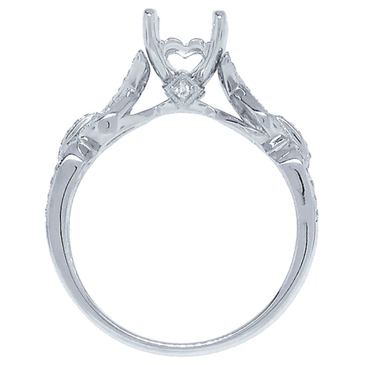 0.20ct 14k White Gold Diamond Semi-mount Ring