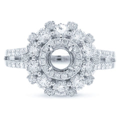 1.20ct 14k White Gold Diamond Semi-mount Ring
