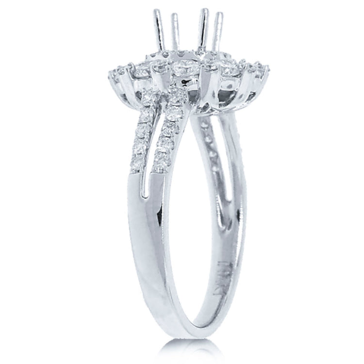 1.20ct 14k White Gold Diamond Semi-mount Ring
