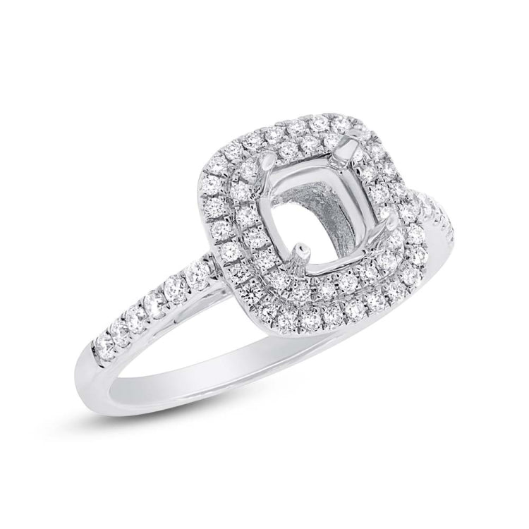 0.37ct 14k White Gold Diamond Semi-mount Ring