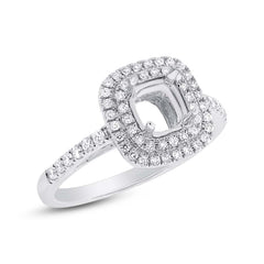 0.37ct 14k White Gold Diamond Semi-mount Ring