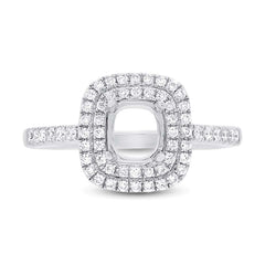 0.37ct 14k White Gold Diamond Semi-mount Ring