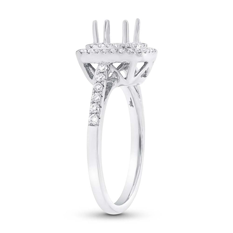 0.37ct 14k White Gold Diamond Semi-mount Ring