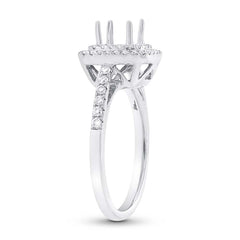 0.37ct 14k White Gold Diamond Semi-mount Ring