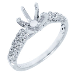 0.29ct-vs 18k White Gold Diamond Semi-mount Ring