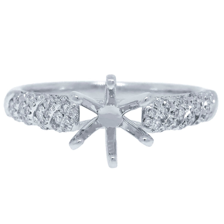 0.29ct-vs 18k White Gold Diamond Semi-mount Ring