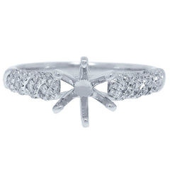 0.29ct-vs 18k White Gold Diamond Semi-mount Ring