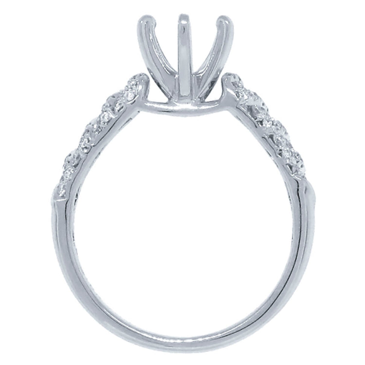0.29ct-vs 18k White Gold Diamond Semi-mount Ring