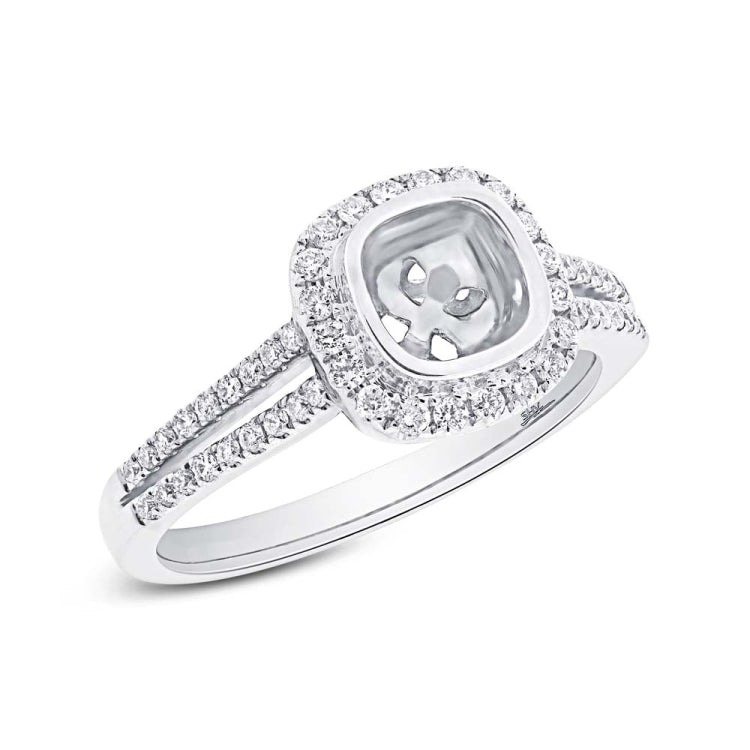 0.36ct 14k White Gold Diamond Semi-mount Ring