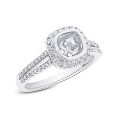 0.36ct 14k White Gold Diamond Semi-mount Ring