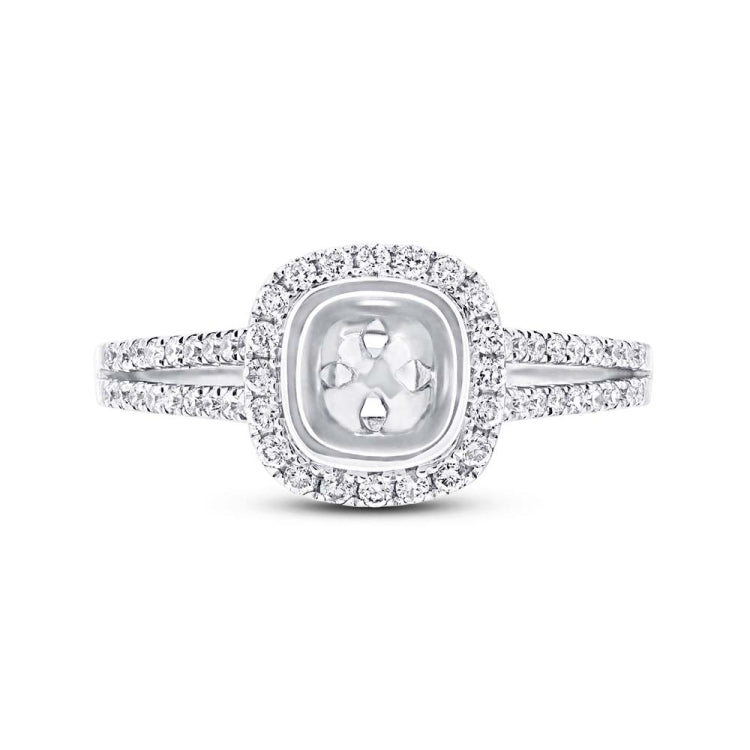 0.36ct 14k White Gold Diamond Semi-mount Ring
