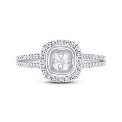 0.36ct 14k White Gold Diamond Semi-mount Ring