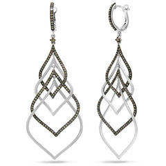 1.31ct 14k White Gold Champagne Diamond Earring