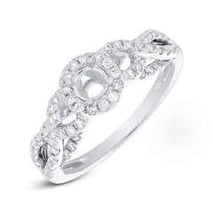 0.55ct 14k White Gold Diamond Semi-mount Ring