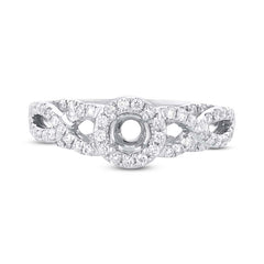0.55ct 14k White Gold Diamond Semi-mount Ring