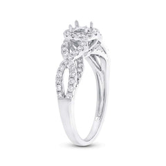 0.55ct 14k White Gold Diamond Semi-mount Ring