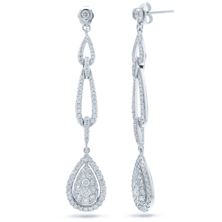 1.82ct 14k White Gold Diamond Earring