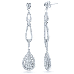 1.82ct 14k White Gold Diamond Earring