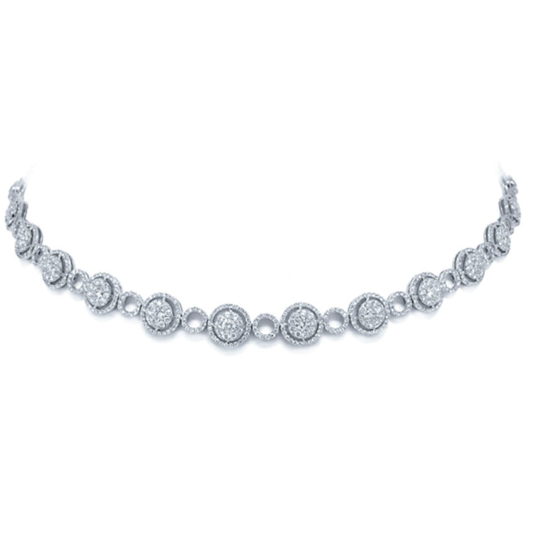 7.92ct 14k White Gold Diamond Necklace