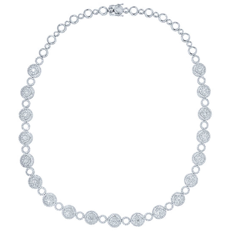 7.92ct 14k White Gold Diamond Necklace