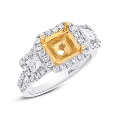 1.03ct 14k Two-tone Gold Diamond Semi-mount Ring