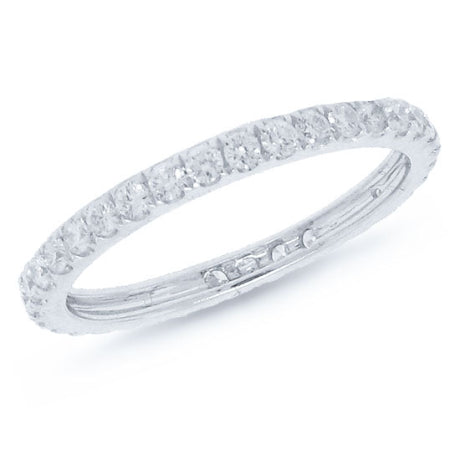0.38ct 14k White Gold Diamond Eternity Band Size 2.5