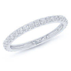 0.38ct 14k White Gold Diamond Eternity Band Size 2.5