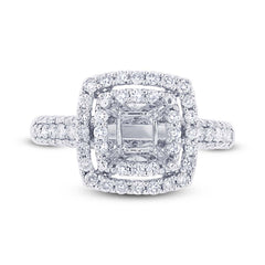 1.06ct 18k White Gold Diamond Semi-mount Ring