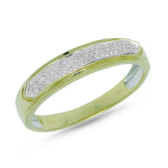 0.14ct 14k Yellow Gold Diamond Men's Band
