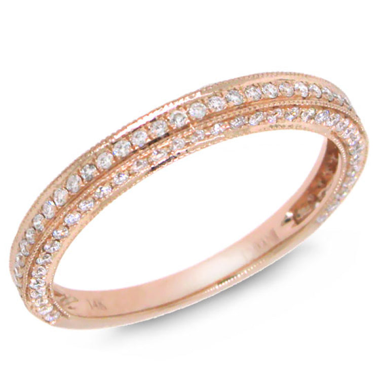 0.43ct 14k Rose Gold Diamond Lady's Band