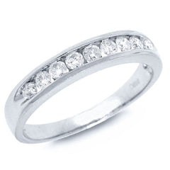 0.52ct 14k White Gold Diamond Men's Band