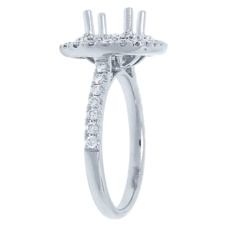 0.73ct 18k White Gold Diamond Semi-mount Ring