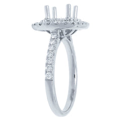 0.73ct 18k White Gold Diamond Semi-mount Ring