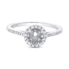 0.20ct 18k White Gold Diamond Semi-mount Ring