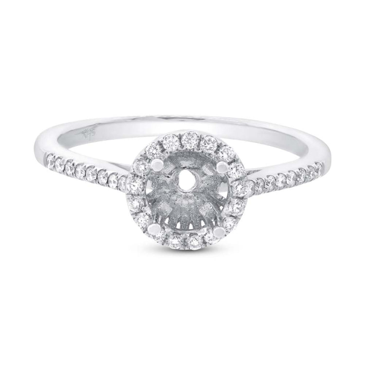 0.20ct 18k White Gold Diamond Semi-mount Ring