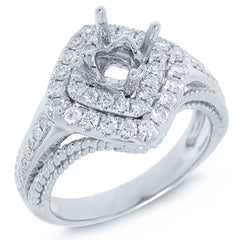 0.60ct 14k White Gold Diamond Semi-mount Ring